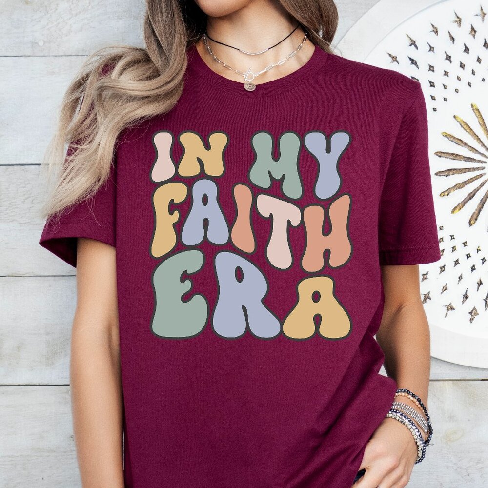 In My Faith Era Retro Christian Jesus Shirt Unisex Handmade